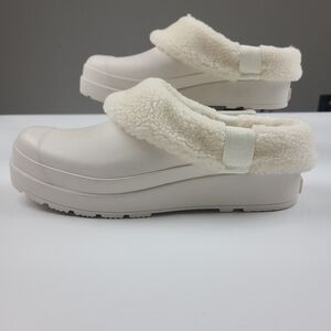 Womens sz 9 - Hunter Play Sherpa Easy Slip-On Insulated Clogs Willow White shoes